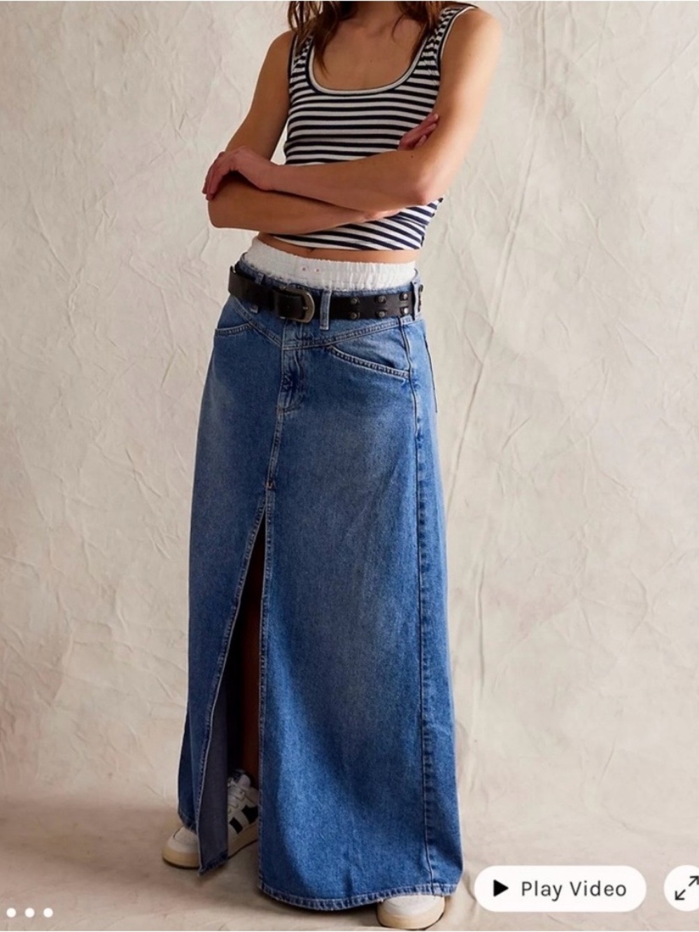 We The Free Come As You Are Maxi Denim Skirt